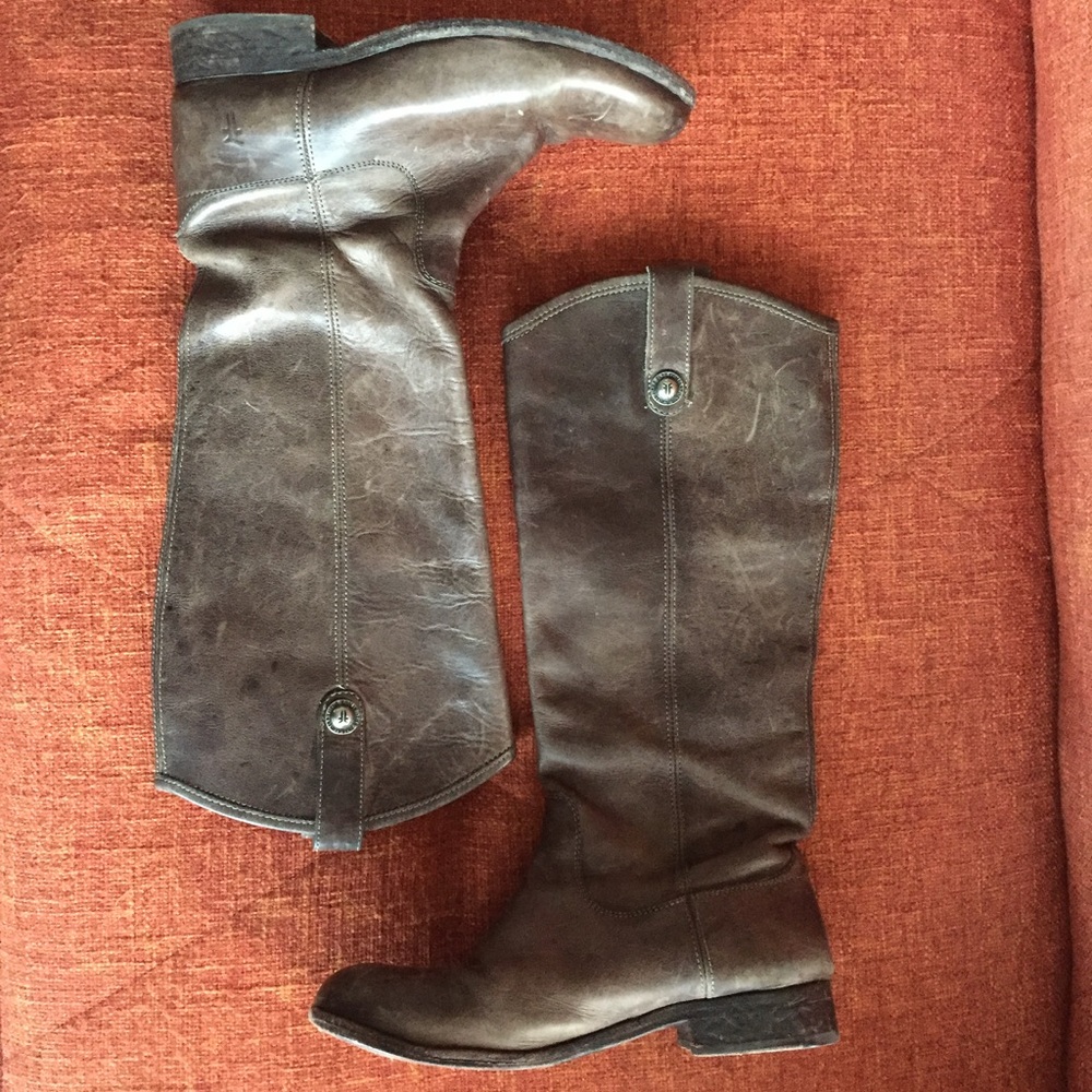 Frye // Mellisa Button Boot Distressed Slate View 2
